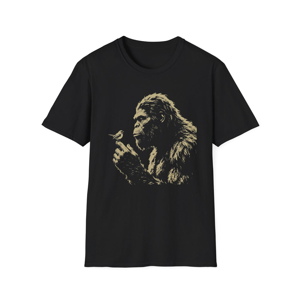 Bigfoot With Bird T-Shirt