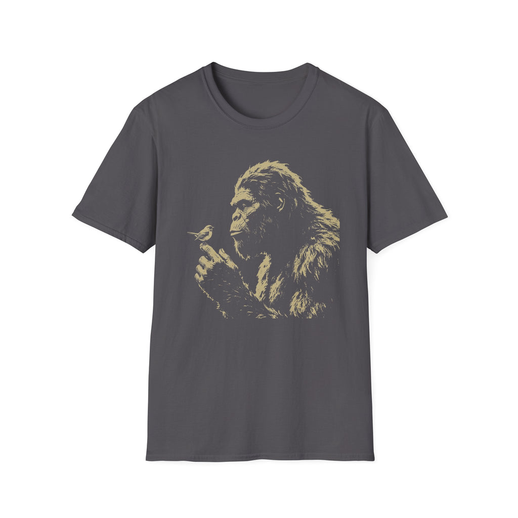 Bigfoot With Bird T-Shirt