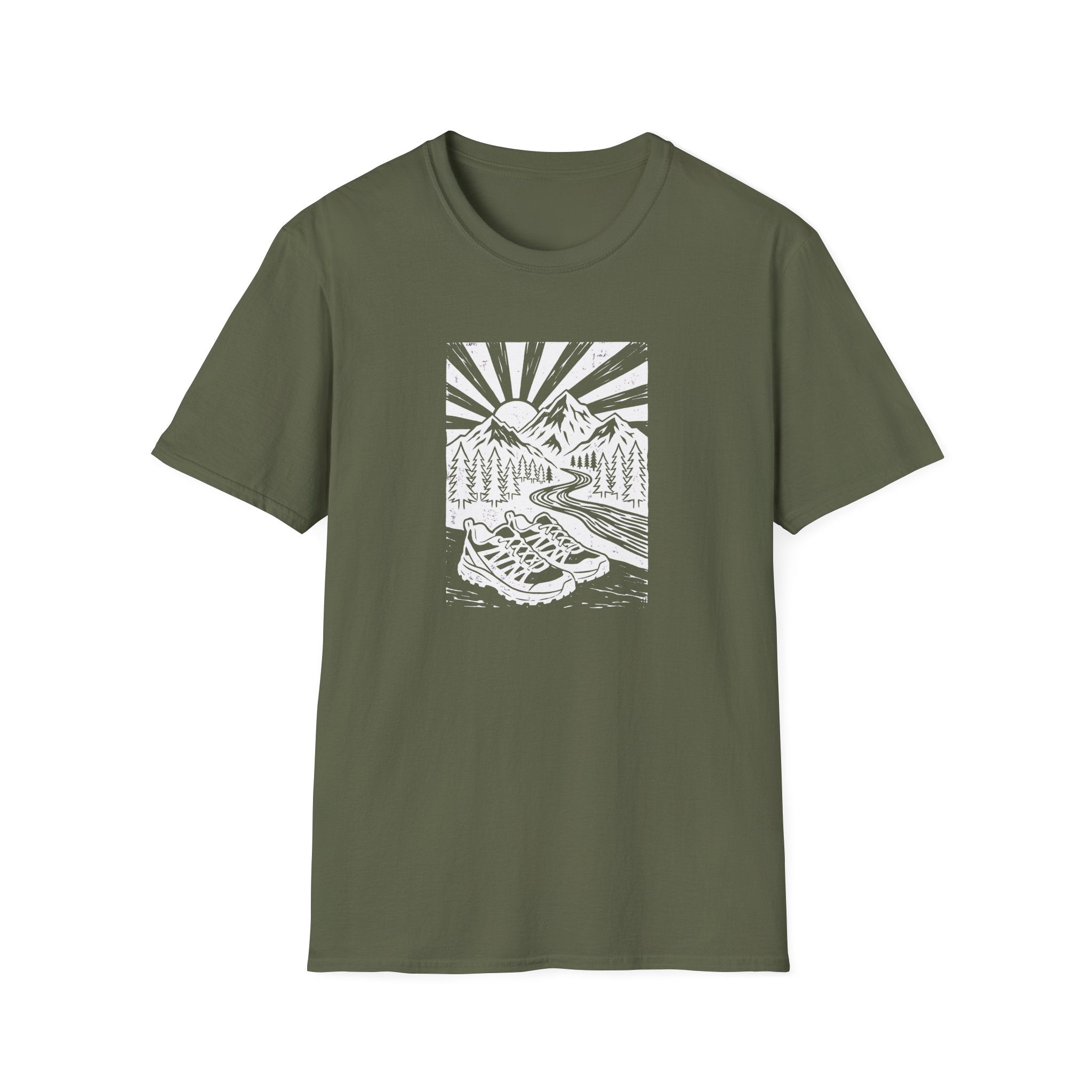 Linocut Peaks T-Shirt