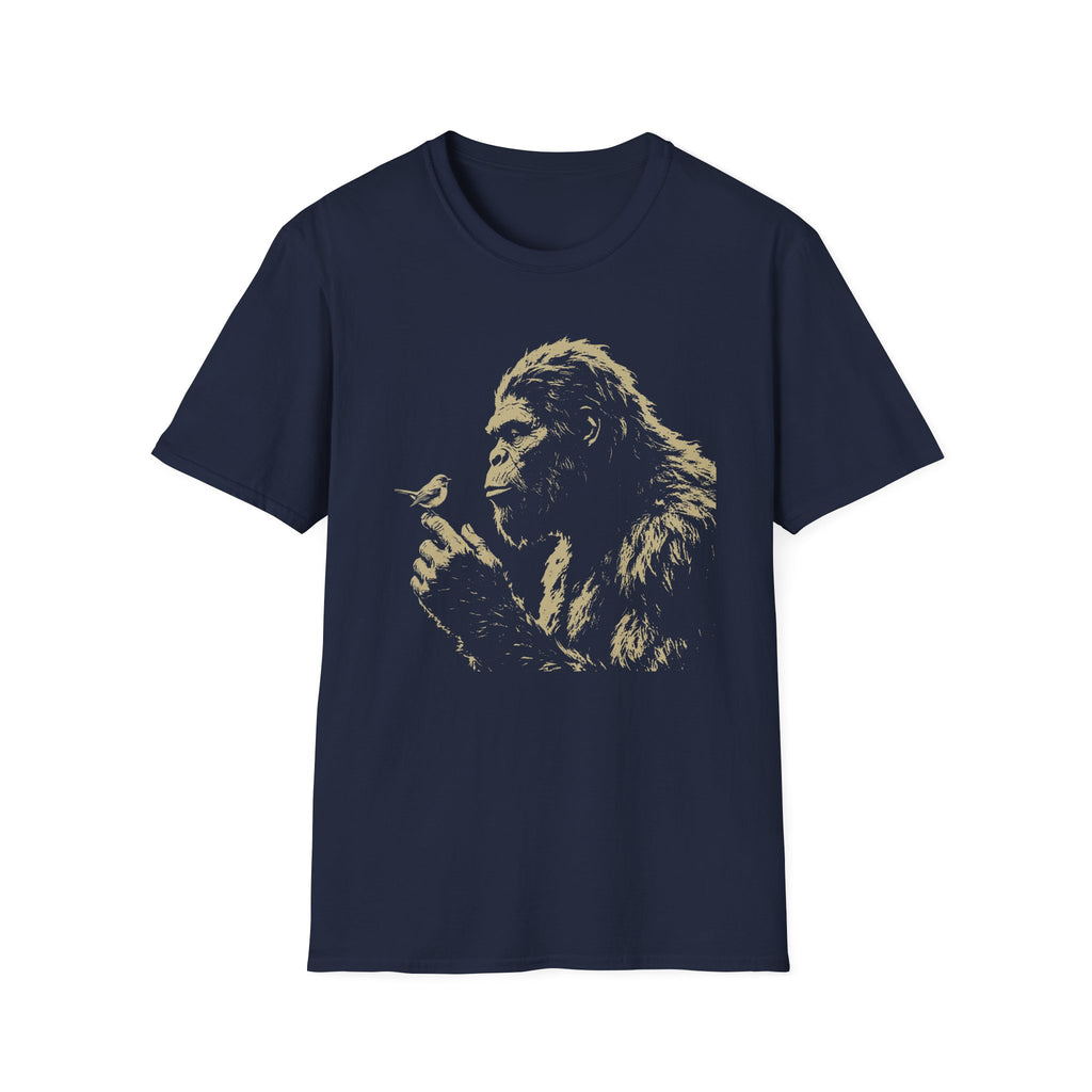 Bigfoot With Bird T-Shirt