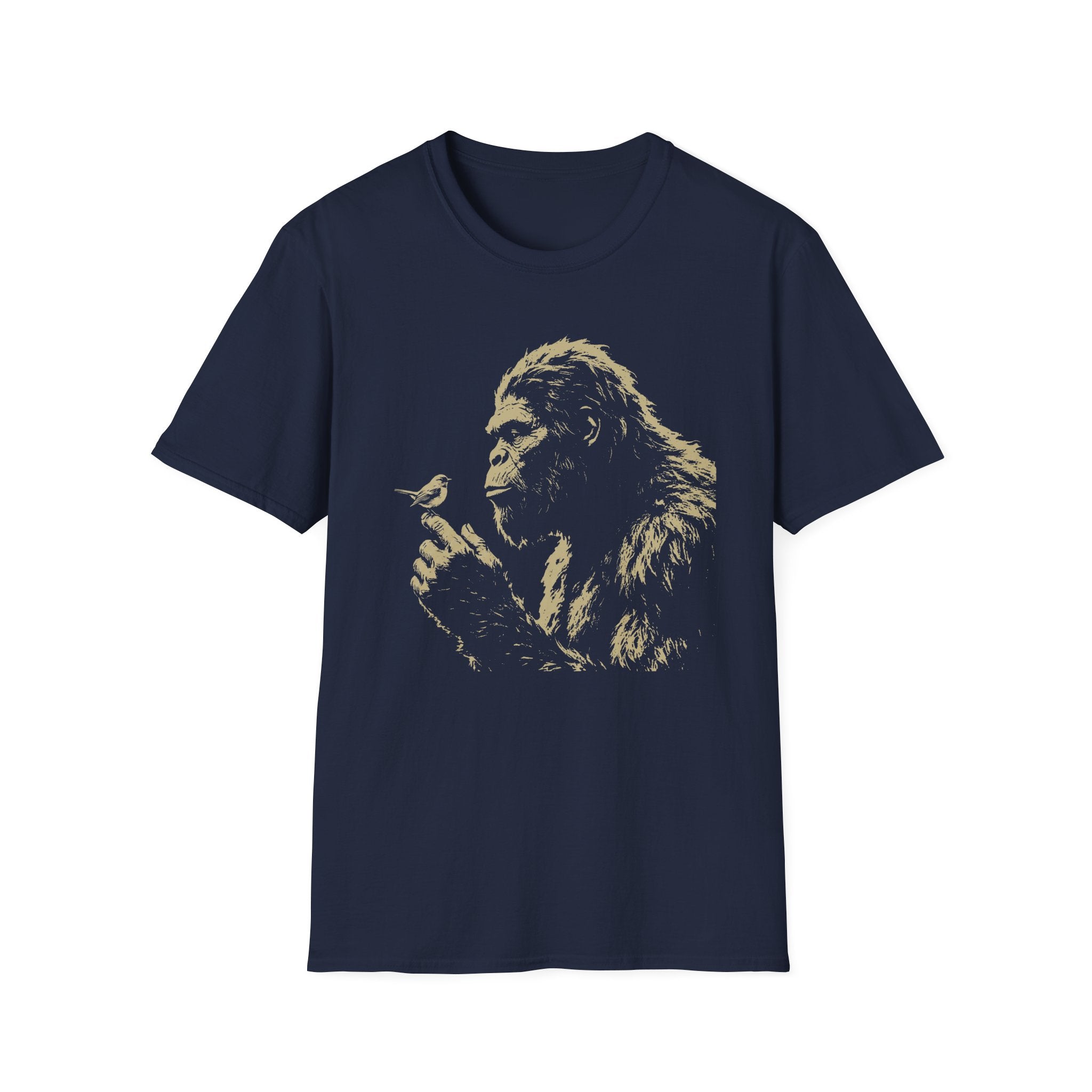 Bigfoot With Bird T-Shirt