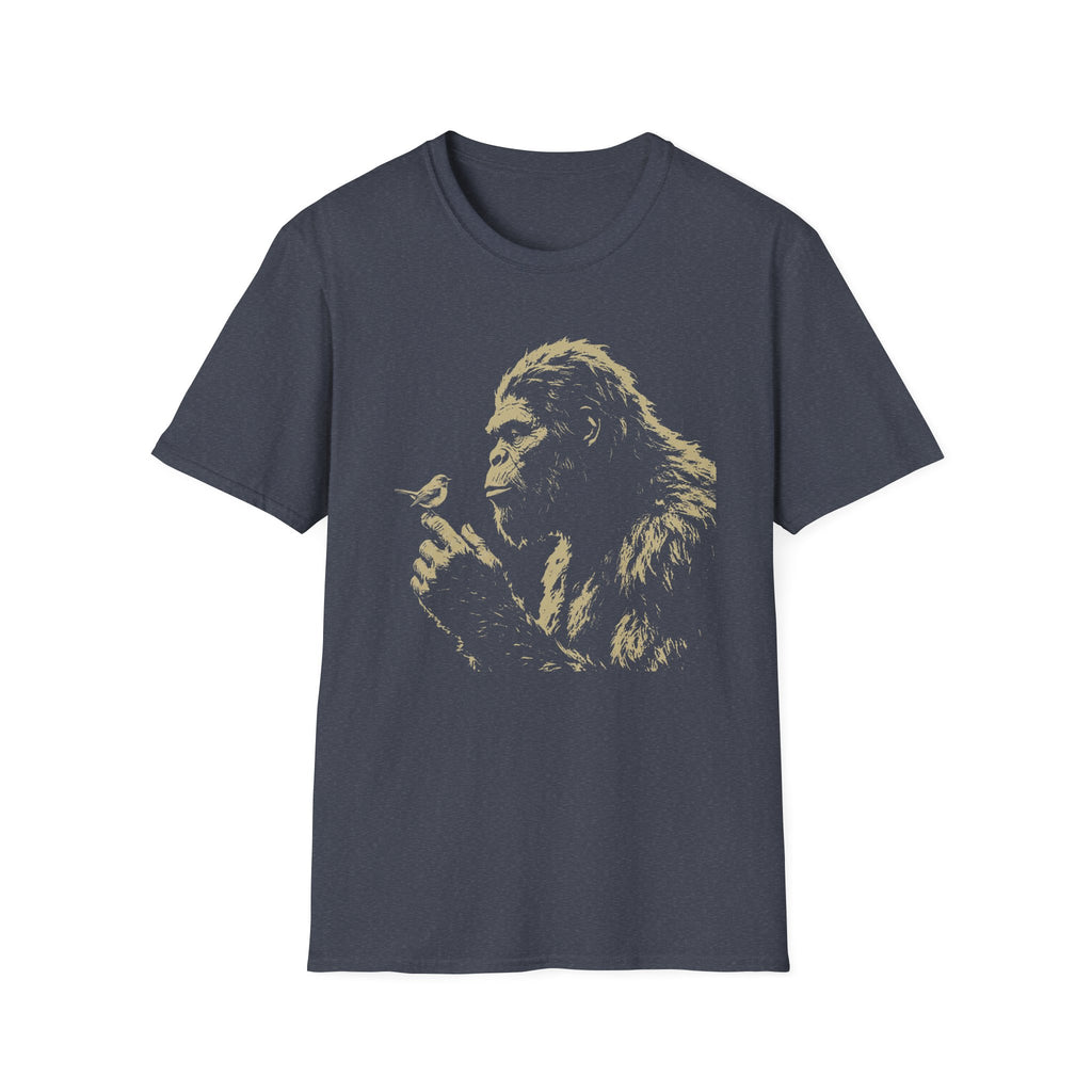Bigfoot With Bird T-Shirt